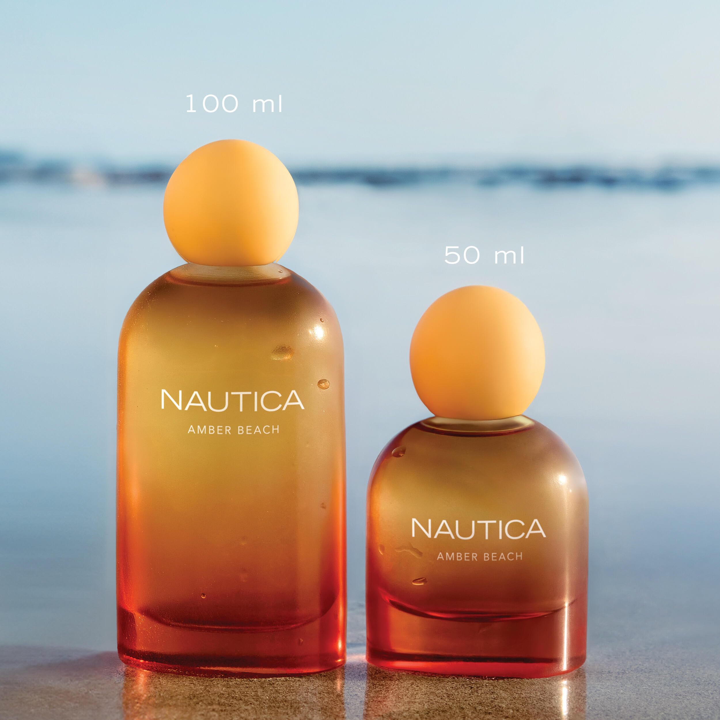 Nautica Amber Beach Eau de Parfum da Donna, Fragranza Mood Boosting, Distintiva e Positiva, Fragranza Ambrata e Fruttata, Formula Vegana, Profumo a Lunga Durata, 3,3 oz