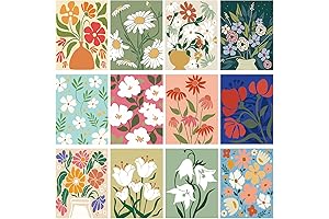 Ctosree Flower Diamond Painting Kit: 12 Pcs of Artistic Inspiration!