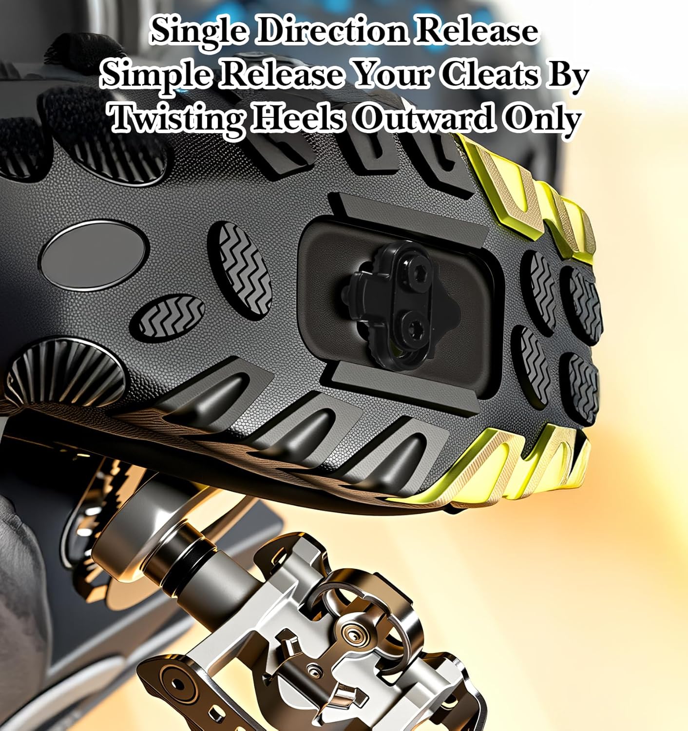 2Pcs Bike SPD Cleats, Cycling Cleat for Cycling Shoes Bike Pedals Cleats Compatible with SPD SM-SH51 Look X-Track Pedals Perfect for Mountain Biking, Long Lasting Chrome-Molybdenum Steel, Black - Image 6