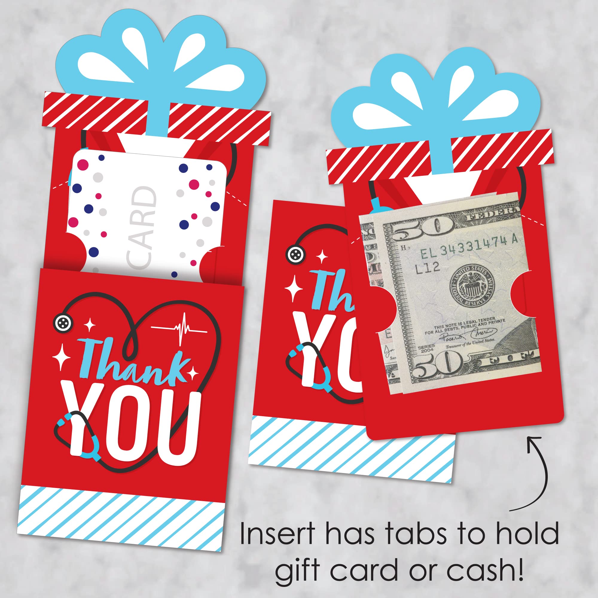 Amazon.com: Big Dot of Happiness Thank You Nurses - Nurse Appreciation Week  Money and Gift Card Sleeves - Nifty Gifty Card Holders