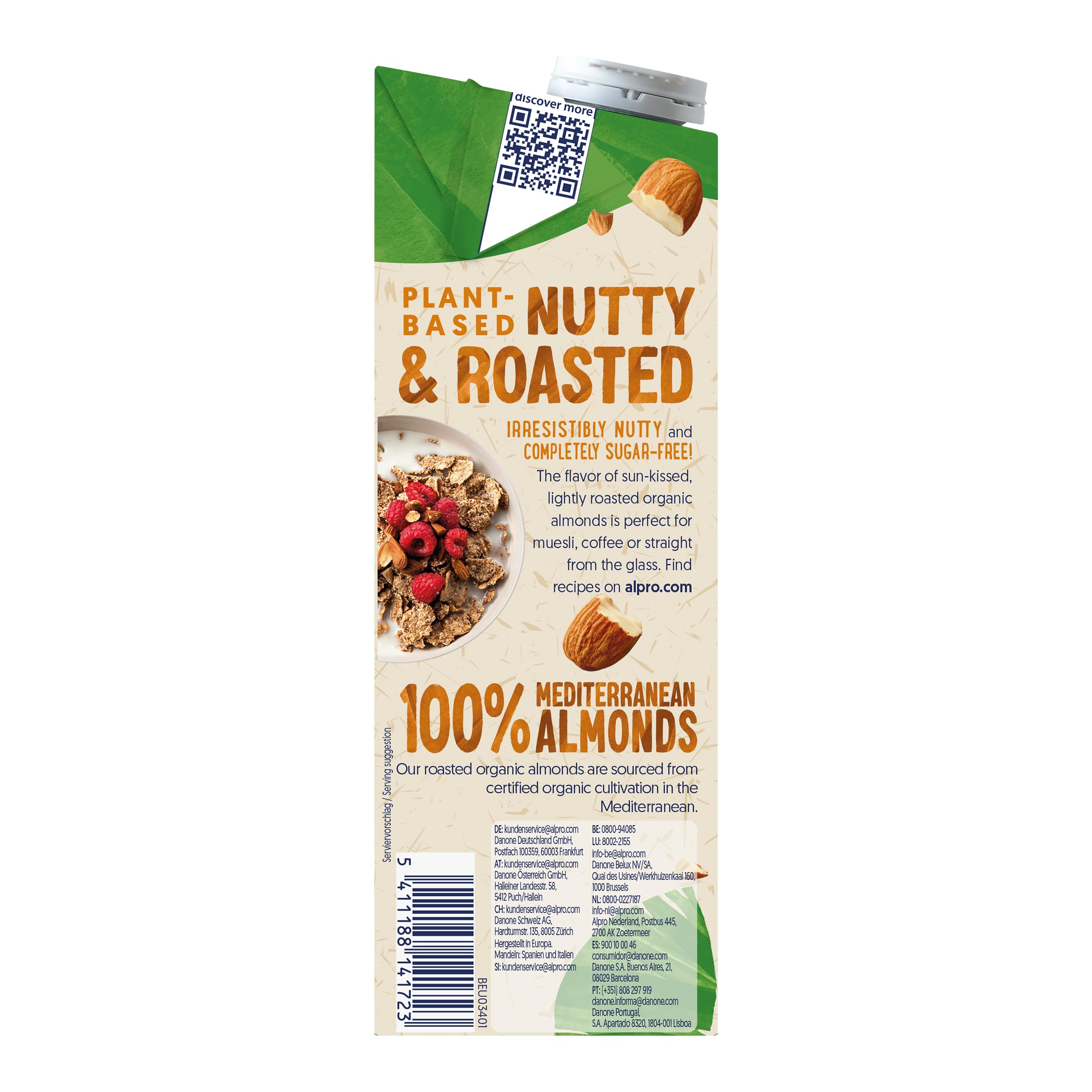 Alpro Bio Mandeldrink ohne Zucker – 8 x 1 l