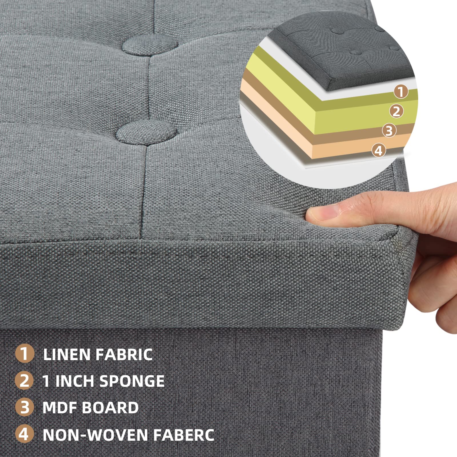 Buy Alasdo Ottoman Storage Ottoman Small Folding Ottoman Cube Table