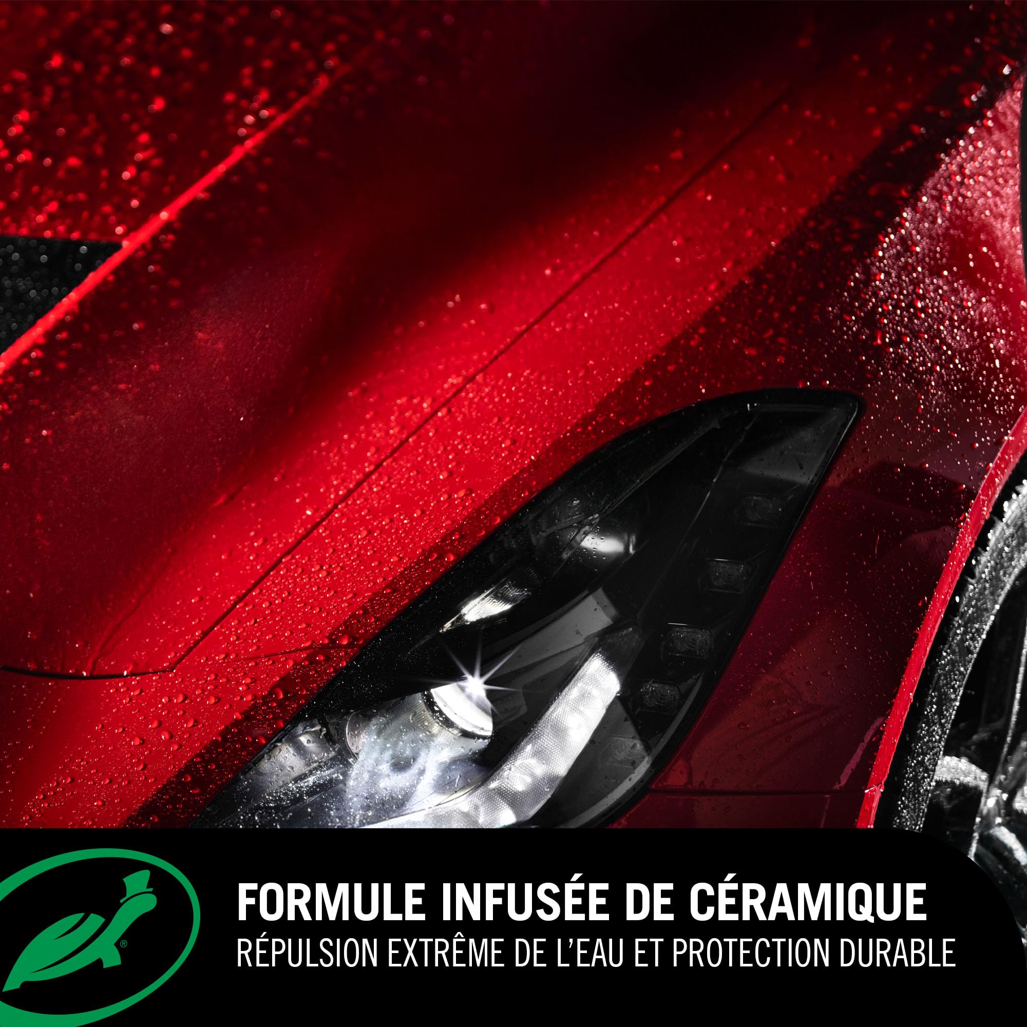Turtle Wax Hybrid Solutions Cire Céramique Wet Wax, Spray Cire Voiture pour Brillance Instantanée et Protection Céramique, Peinture, Roues, Verre et Plus, Perlage d’Eau Extrême, 500 ml