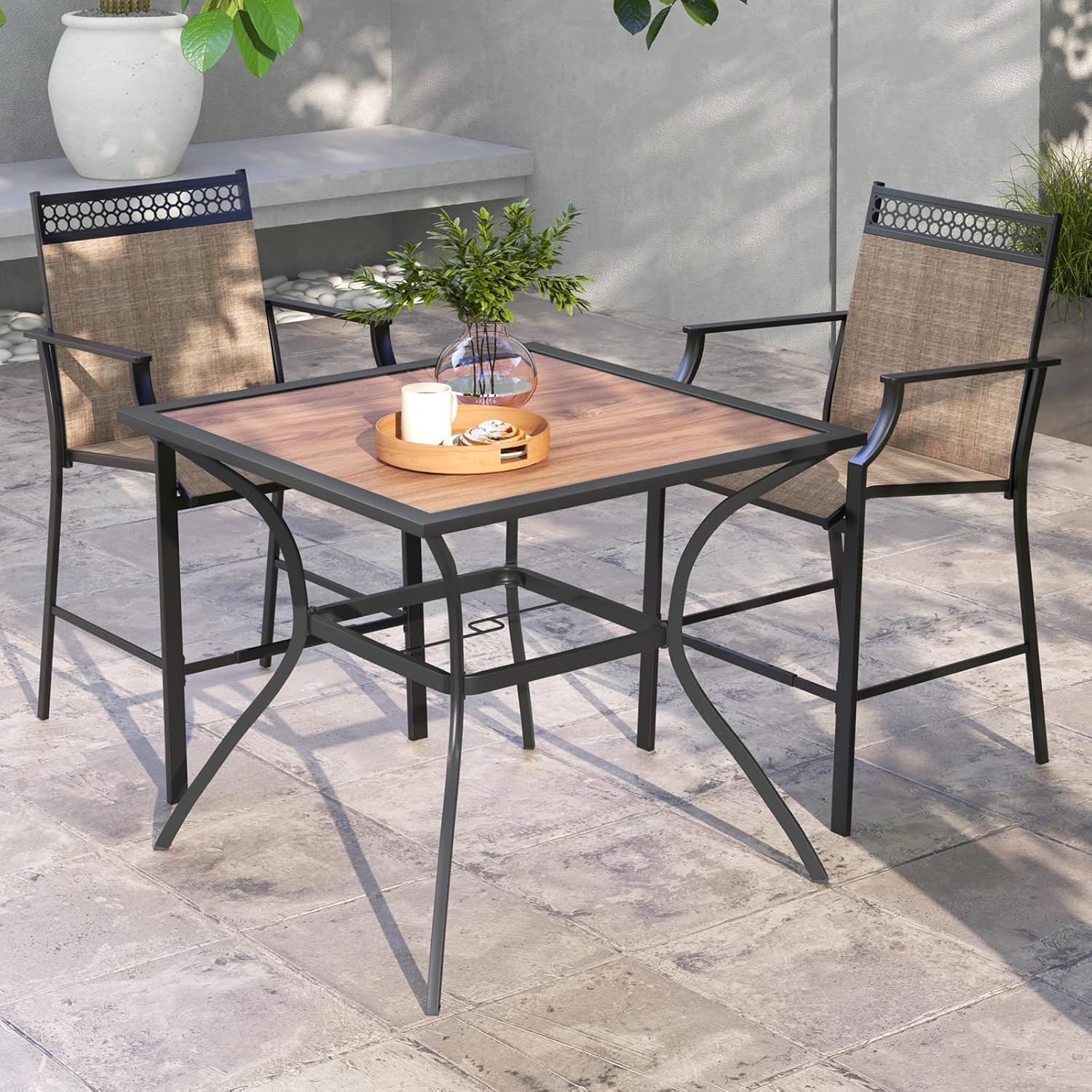 Elevate Your Outdoor Dining: Tangkula Square Bistro Table Review!