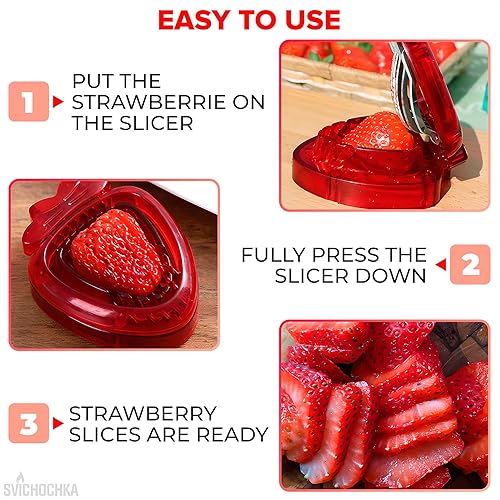 Miniatura 4 de Cortador de fresas para cocina y cortador de frutas