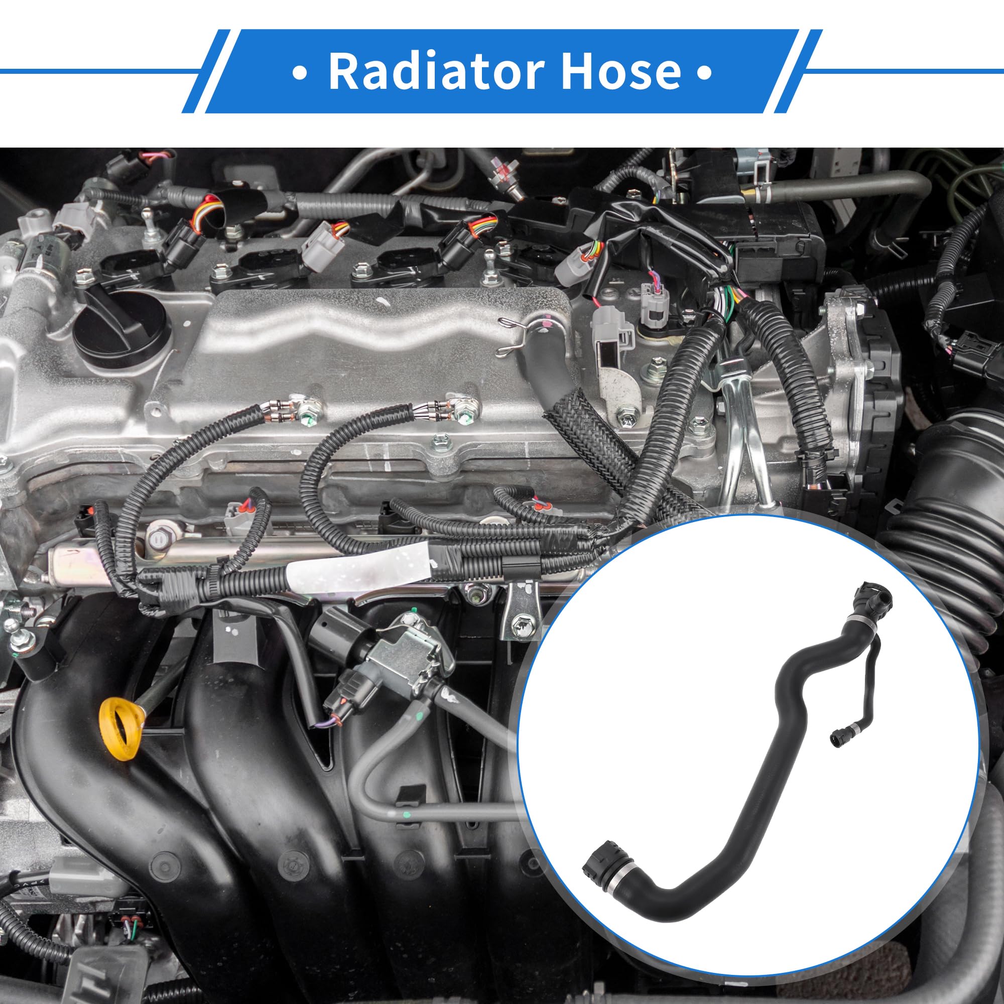 1 Pièce Durite De Radiateur Pour Bmw 5 F10 518D Berline Diesel 2013-2016 Propre Joint En Caoutchouc Noir Durite D'Eau De Refroidisement Supérieure