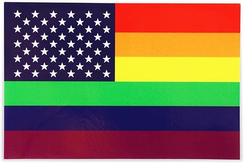 Miniatura 6 de Okuna Outpost Imanes impermeables para automóvil con bandera del orgullo arcoíris, calcomanía magnética para parachoques (4 x 6 pulgadas, paquete de