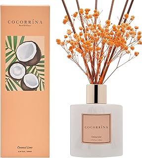 27 Coastal Bathroom Ideas With Relaxing Beach Vibes 121 Cocorrína Premium Reed Diffuser Set with Preserved Baby's Breath & Cotto...