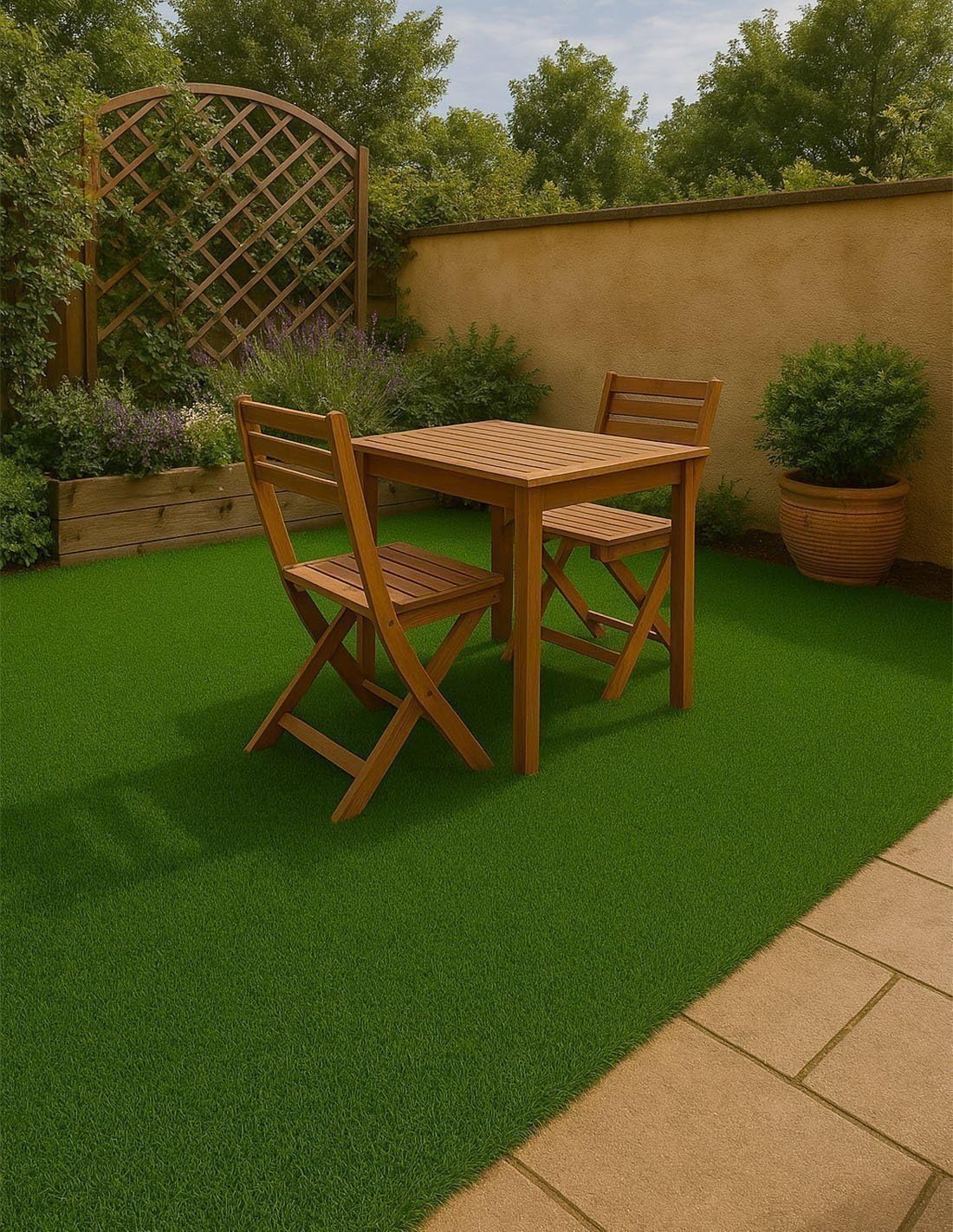Jardin202 - Césped Artificial Terraza Premium 22mm - Rollo | Ideal para terraza y jardín | Rollo: 2x4 Metros () | Rollo: 2x4 Metros