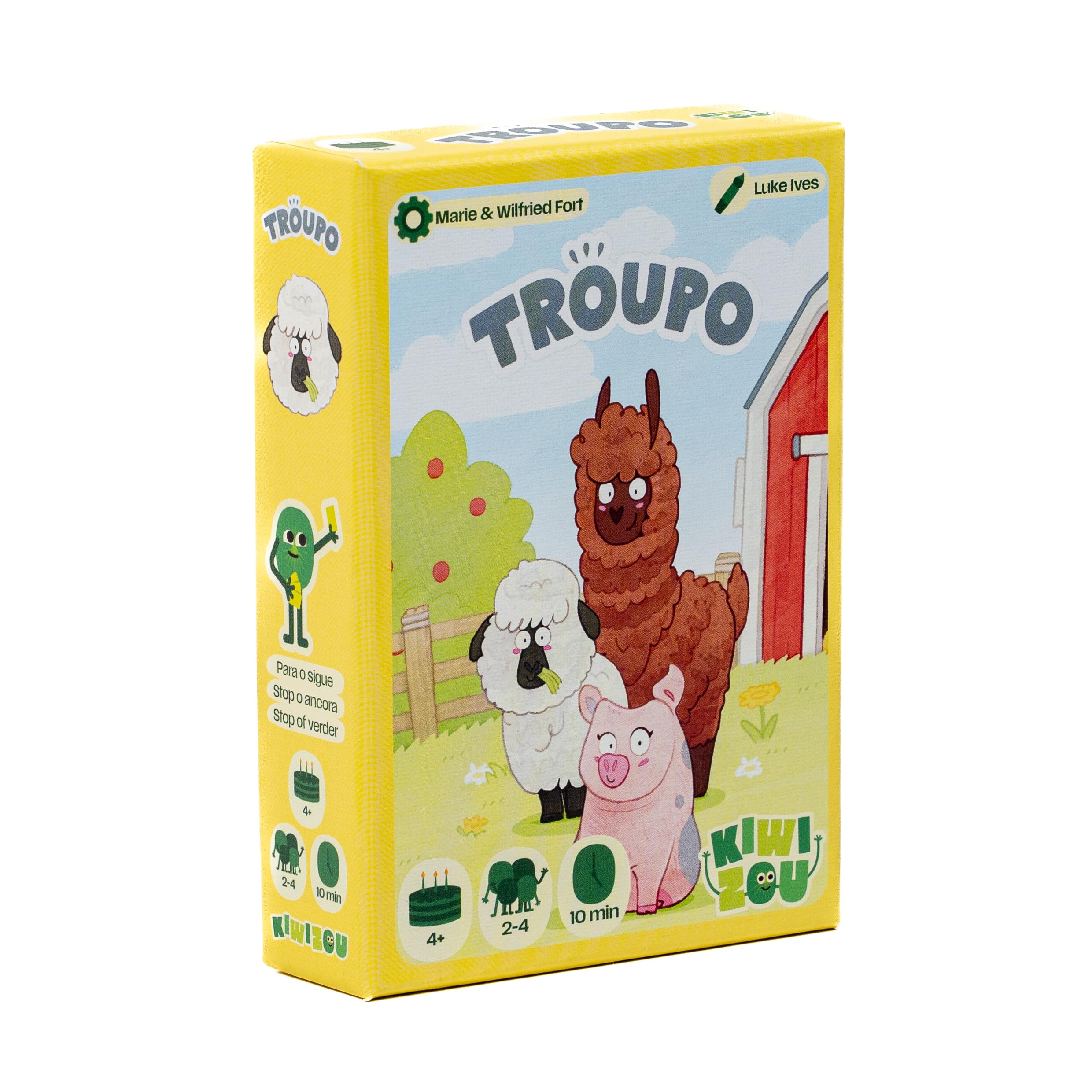 Kiwizou, Troupo Children's Game, Family Game with Farm Animals, Quick and Short Games, Card Game from 4 Years, for 2-4 Players from 4 Years