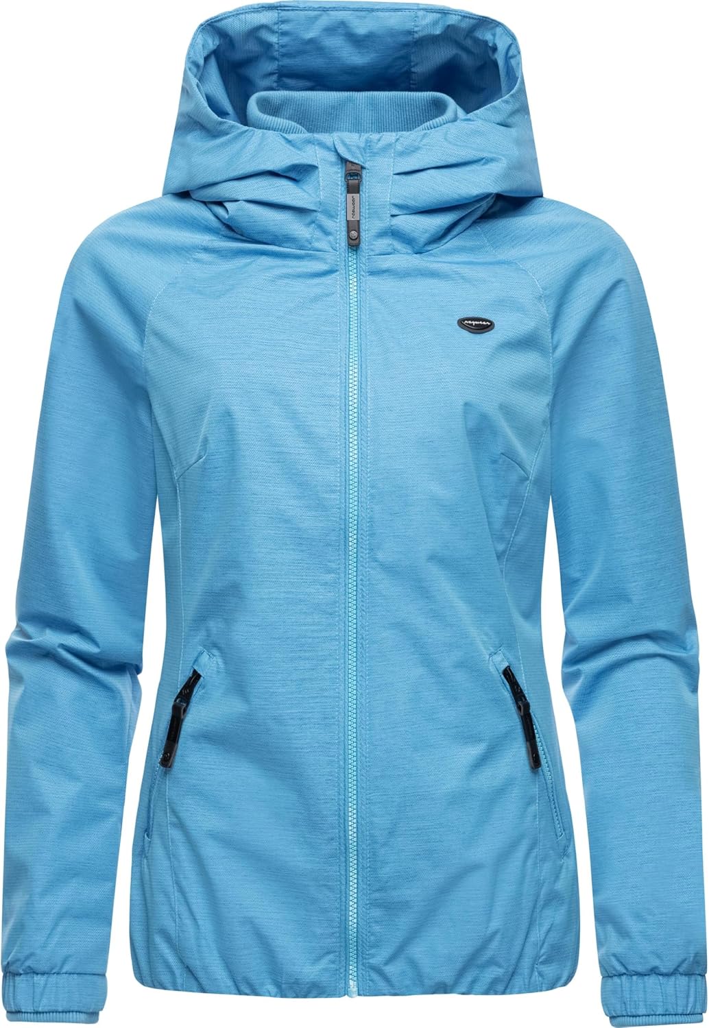 Ragwear Giacca leggera da donna, corta, impermeabile (colonna d'acqua: 11.000 mm) e traspirante, softshell con cappuccio, Margge Shell YOUMODO XS-6XL, pesca, XS