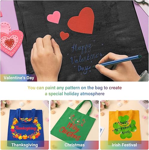 Miniatura 5 de Roowest Paquete de 60 bolsas de lona a granel de 16 x 15 pulgadas, ligeras, de algodón en blanco, regalos de agradecimiento a los empleados, regalos