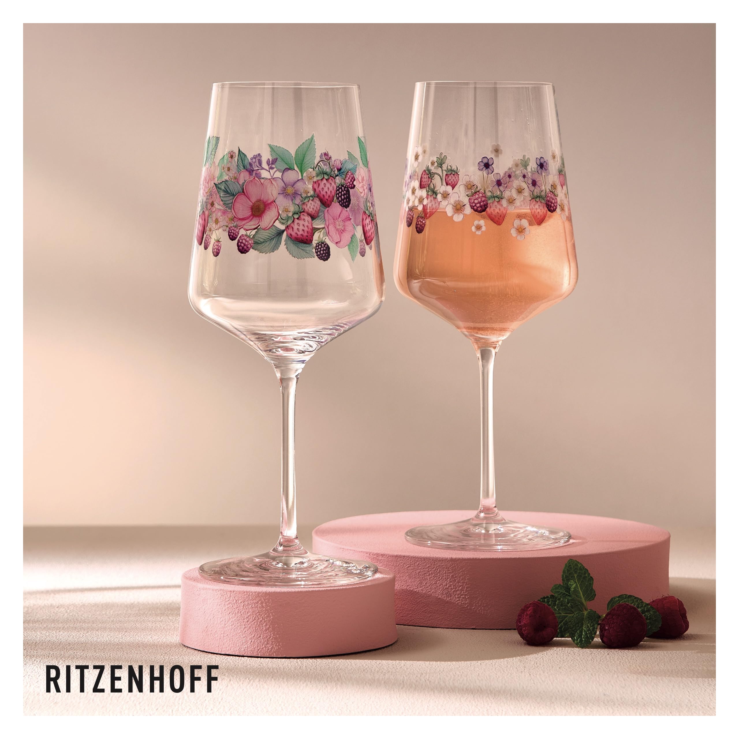 RITZENHOFF Kieliszek do aperitifu, zestaw 2 szt. - 500 ml - Made in Germany | Nr art. 6011004, seria Sonet letni, 2 kieliszki do aperitifu 500 ml, szkło kryształowe, można myć w zmywarce