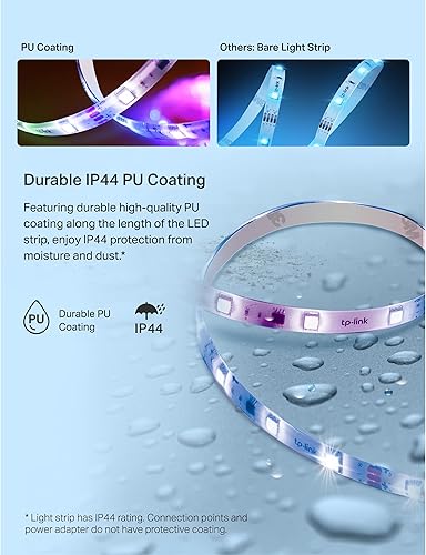 Miniatura 3 de TP-Link Tapo - Tira de luz LED inteligente 100 zonas de color RGBIC sincronización a sonido 328 pies 2 rollos de 164 pies funciona con Alexa y