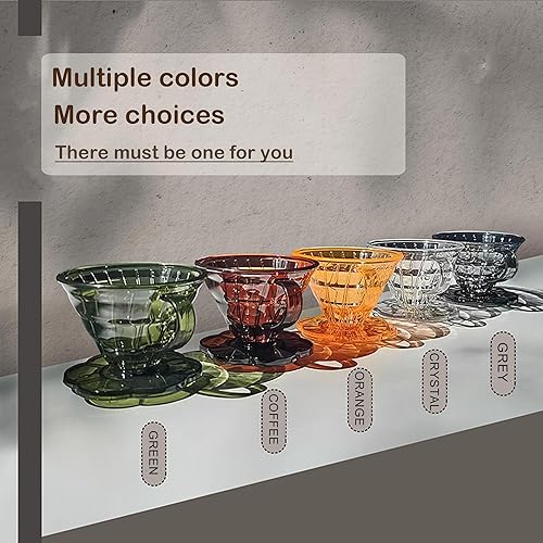 Miniatura 2 de dolljojo V60 - Gotero de café, 1-2 tazas, cafetera para verter sobre café, taza de filtro de café reutilizable, para verter sobre el gotero de café,