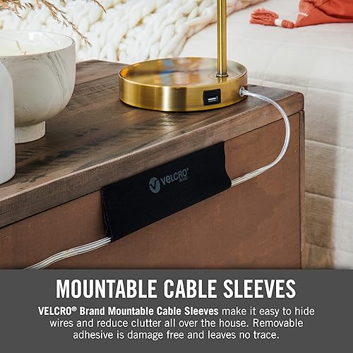 Miniatura 4 de VELCRO Brand Cord Hider Wire Covers For Wall, Desk, 3-Ft Cut to Length, Mountable Cable Sleeve with Removable Adhesive. Organize Messy Cables Behind
