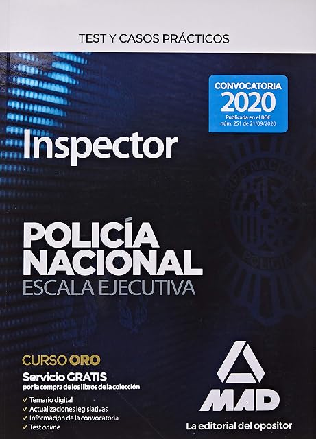Portada de Inspector de Policía Nacional. Test y casos prácticos