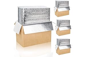 Insulated Freezer Boxes for Shipping: Whaline 4 Pack Resuable Cold Boxes