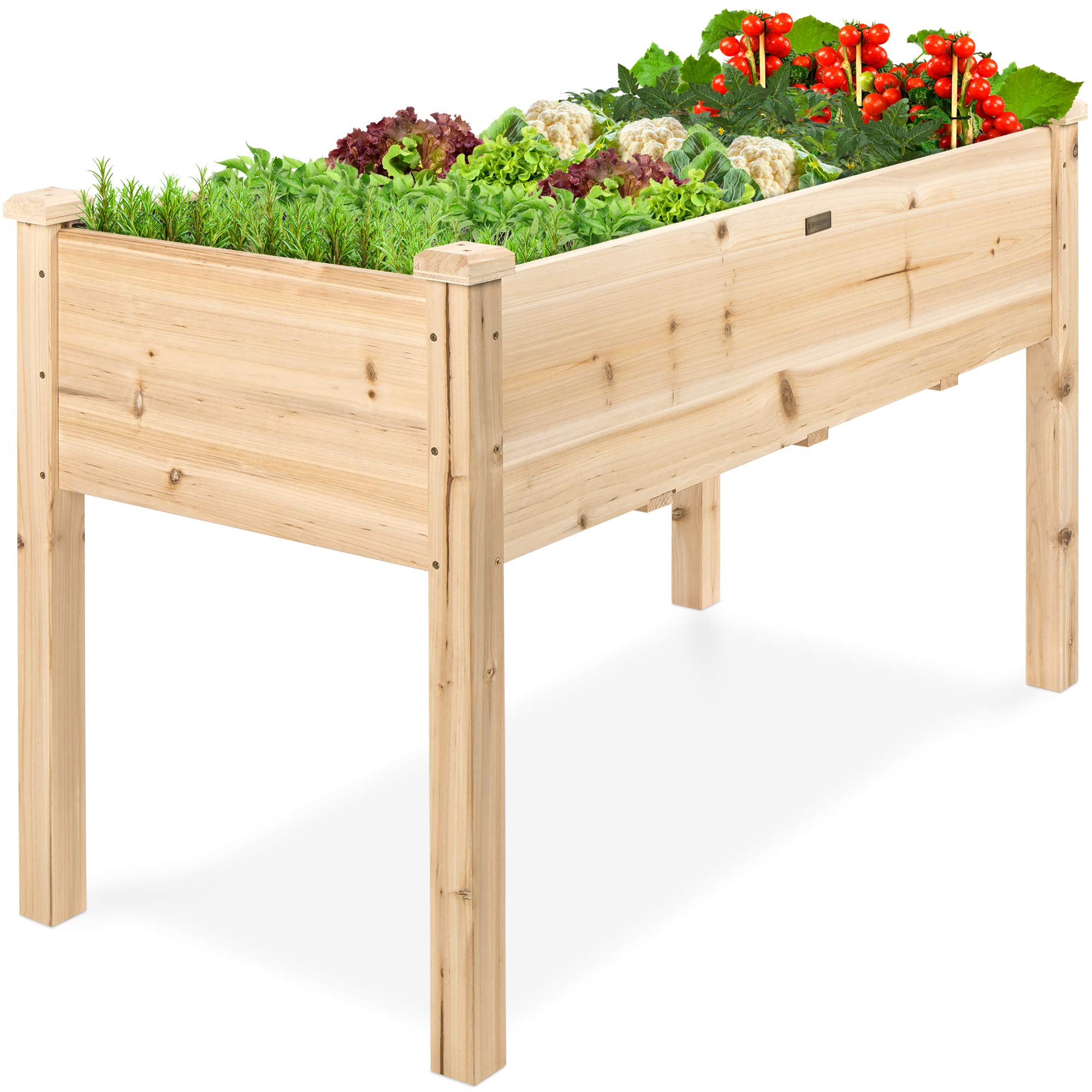 Best Choice Products 48x24x30in Raised Garden Bed, Elevated Wood