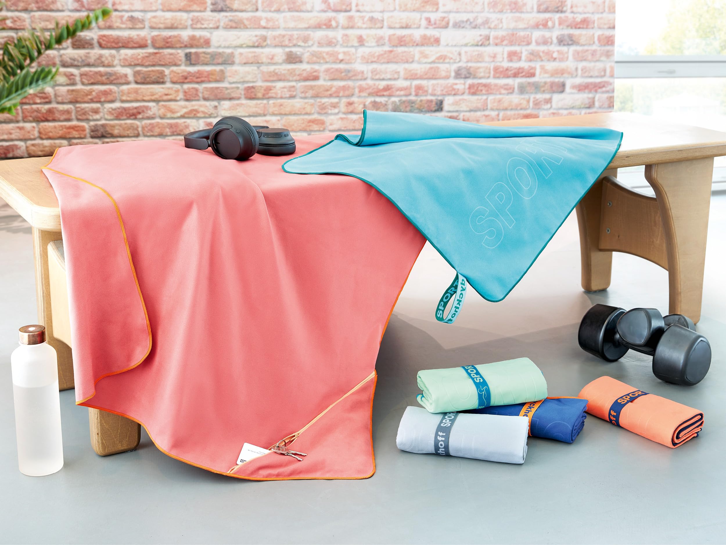 Dyckhoff Serviette de Sport en Microfibre - Menthe - Dimensions : 80 x 180 cm