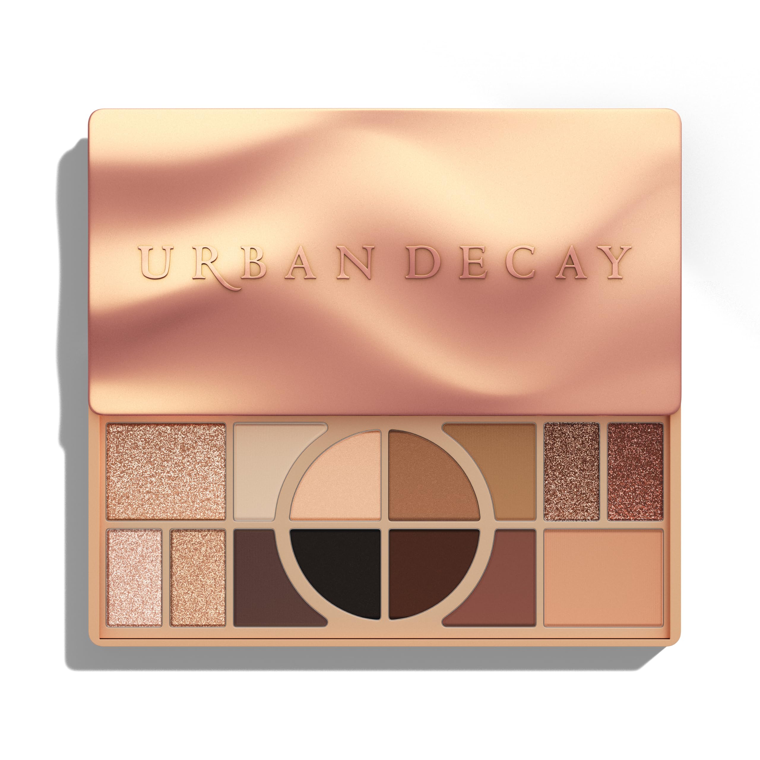 Urban Decay, Naked Shaped Warm, Paleta de Sombras de Ojos Neutras, 14 tonos multiusos para looks versátiles en acabados crema, mate y brillante