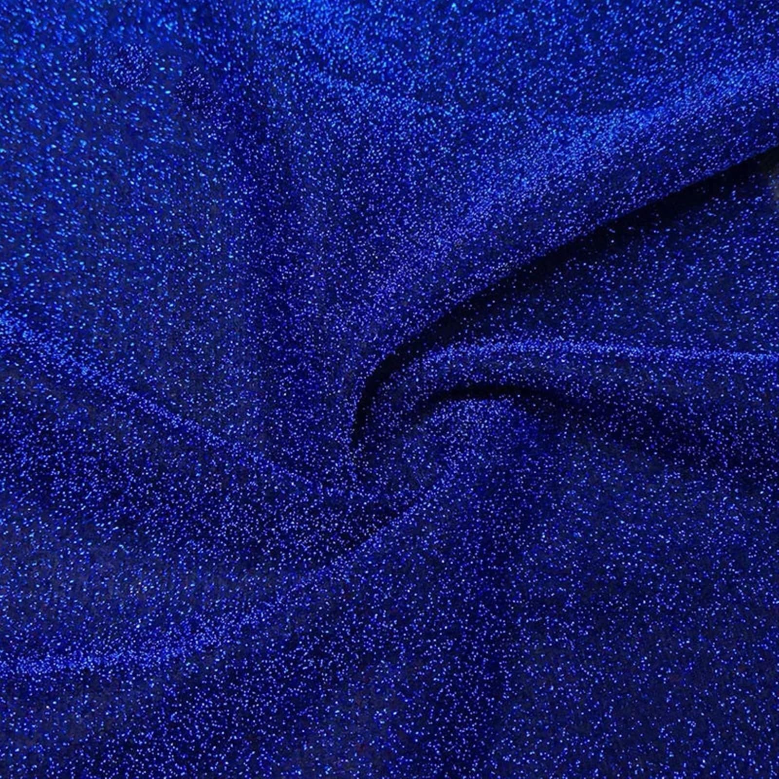 Tejido elástico de punto con estrellas y purpurina moda, multicolor, 100 cm x 150(8)