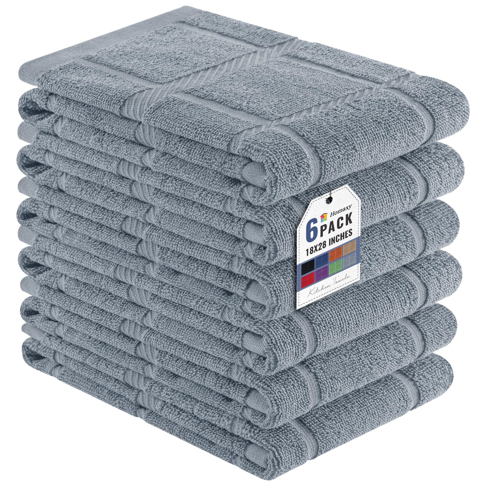 Homaxy 100% Cotton Kitchen Towels 18"x28" - dish cloths and dish towels | Mubboo