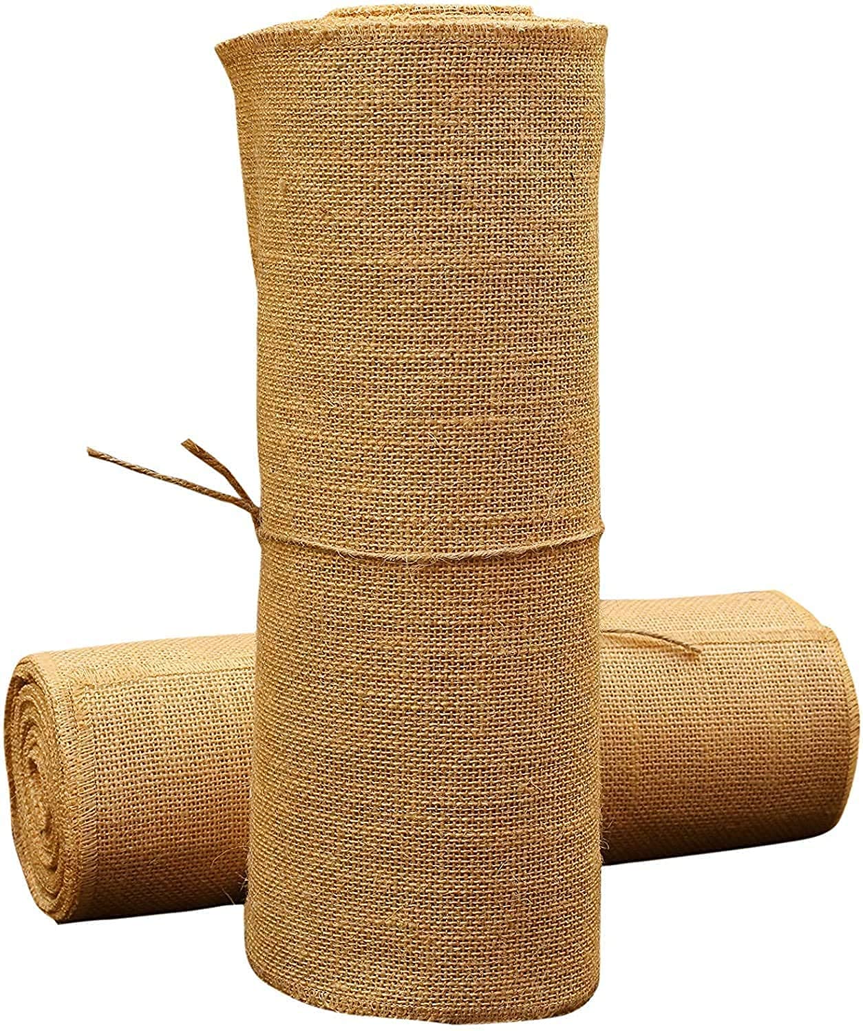 BANSURI ARISTOCRATIC Burlap Table Runner (30CM X 5M, Brown) | Shelf Liner | Drawer Long Burlap Roll | Fabric Rolls one Sided Laminated Waterproof Jute, Burlap Runner for Weddings, Home Decorations