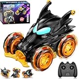 Bat Remote Control Car for Boys&comma; 360° Rotating 4WD Stunt RC Cars with Cool Lights&comma; Rechargeable Car Toys Birthday Gifts for Kids Boy Age 3 4-6 6-8