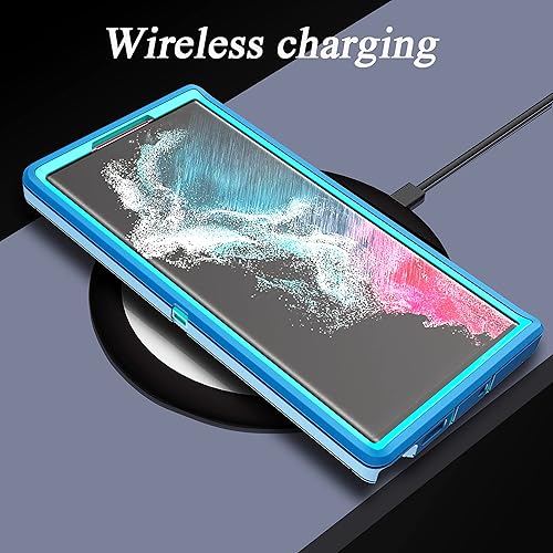 Miniatura 7 de YmhxcY Funda para Galaxy S22 Ultra con película de TPU flexible autorreparable (paquete de 2) y película protectora de lente 2 paquetes, funda de