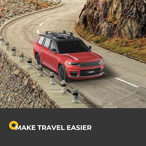 Miniatura 9 de BougeRV Barras transversales para techo compatibles con Jeep Grand Cherokee L 2021-2024 y Grand Cherokee WL 2022-2024, portaequipajes de aluminio