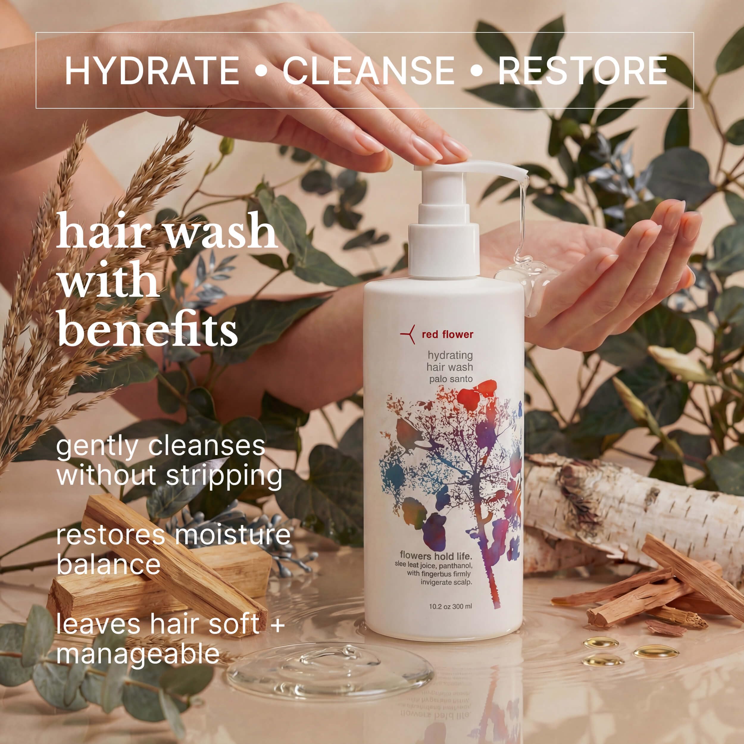 Amazon.com : Red Flower Palo Santo Hydrating Shampoo – Sulfate