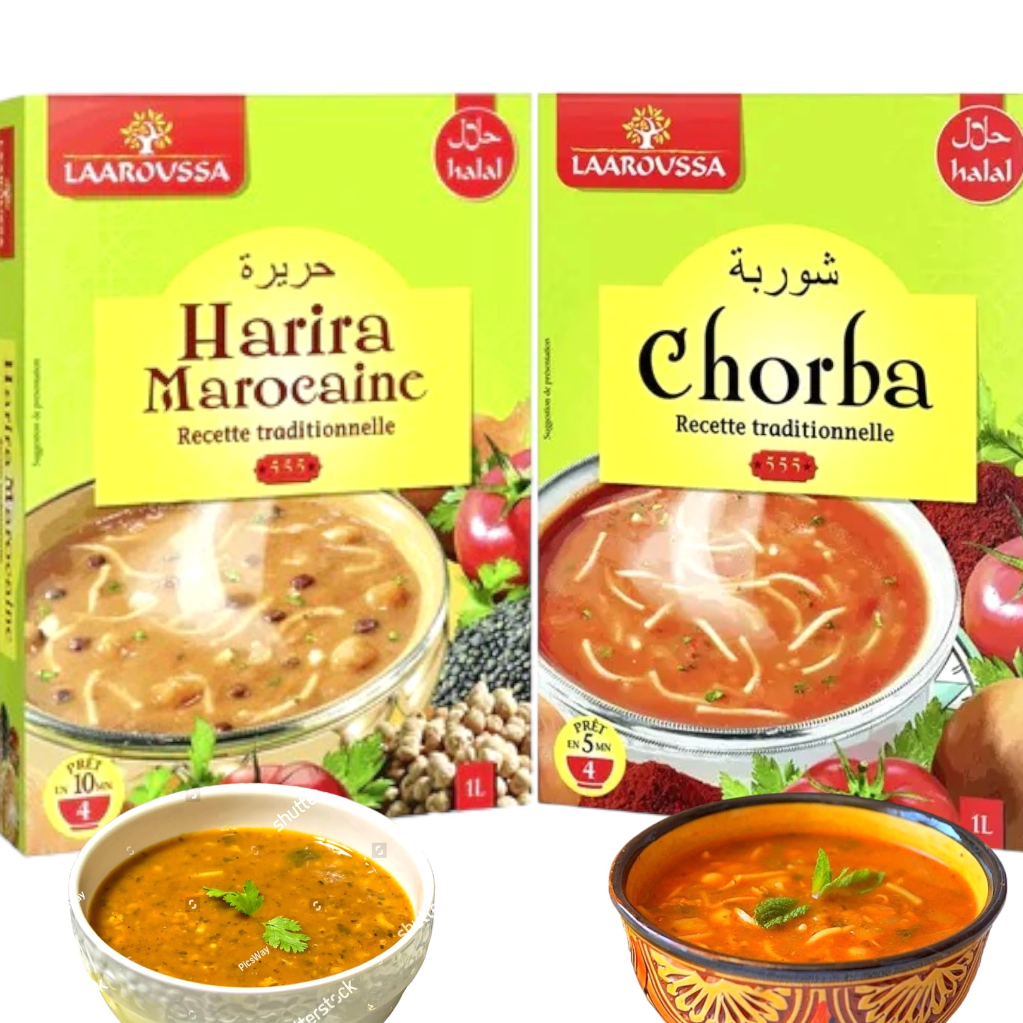 Lot de 6 Soupe Harira Marocaine 100G | Recette Authenthique & Traditionnelle | Laaroussa (Harira)