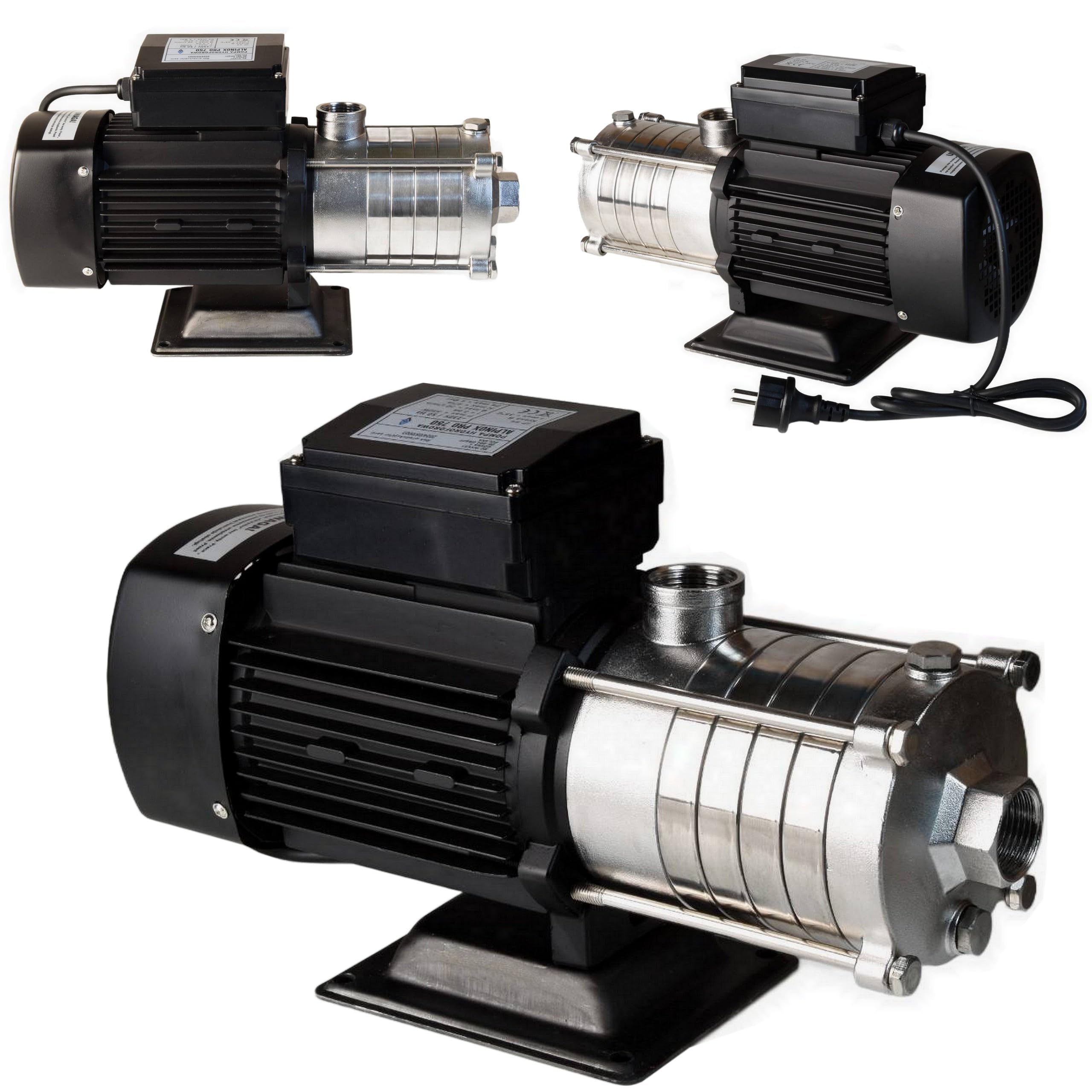 Pompa dell'acqua ALPINOX PRO 750 (550 W, 4200 l/h, altezza di mandata 47 m) - per acqua pulita - pompa PREMIUM da giardino, per irrigazione dell'acqua piovana