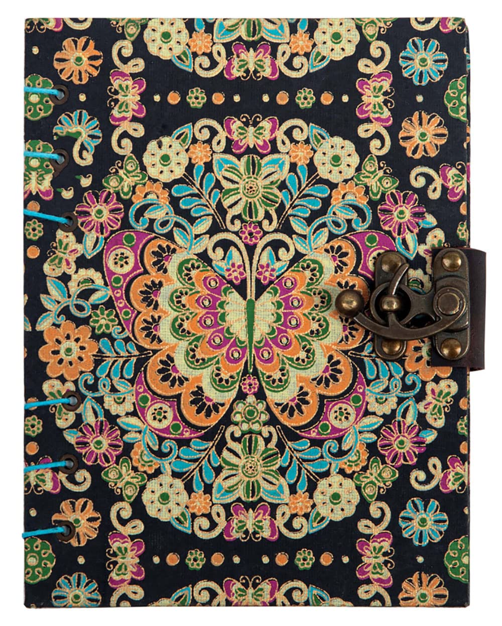 CRAFT JUNKY Journal Diary with Handcrafted Box, 6 x 8 Inch Special Binding Unruled Lock Diary for Girls, Serigraphy Art Book with Butterfly Print Sketch Book for Artists, 200 Acid-Free Pages A4 CRAFT JUNKY Journal Diary with Handcrafted Box, 6 x 8 Inch Special Binding Unruled Lock Diary for Girls, Serigraphy Art Book with Butterfly Print Sketch Book for Artists, 200 Acid-Free Pages A4