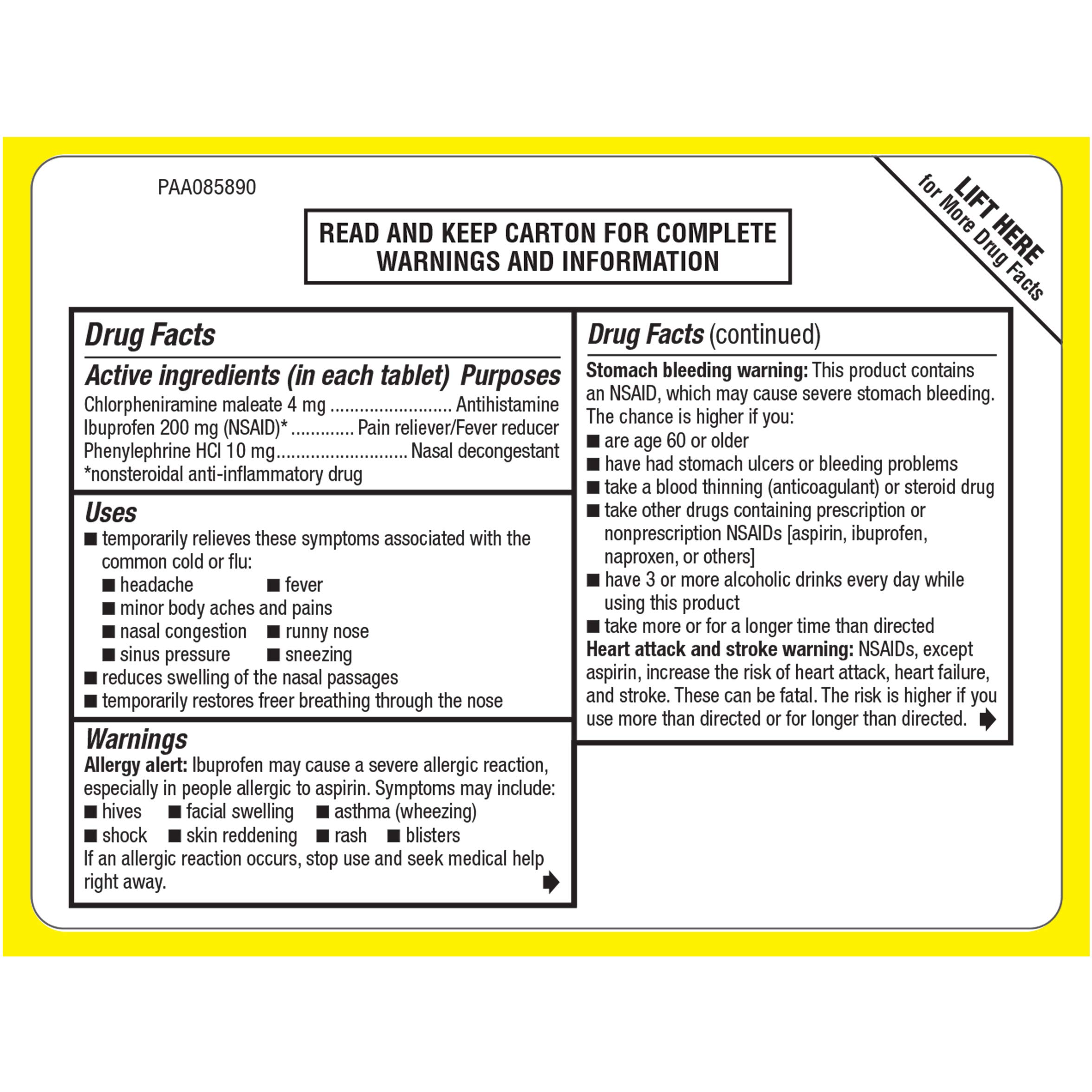 Advil Multi Symptom Cold and Flu Medicine - 20 Coated Tablets — Amazon image 15