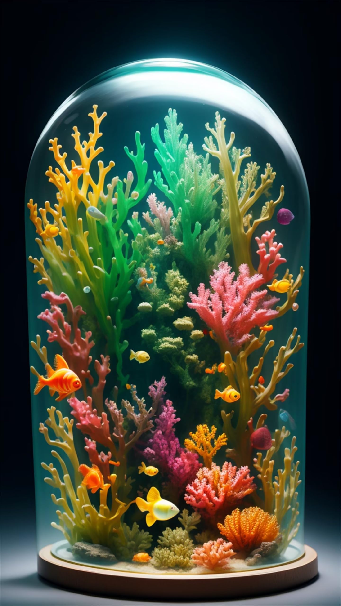Peinture Diamant Personnalisé Poisson Corail 70x140 - Finissez-en avec les Murs Vides et Tristes