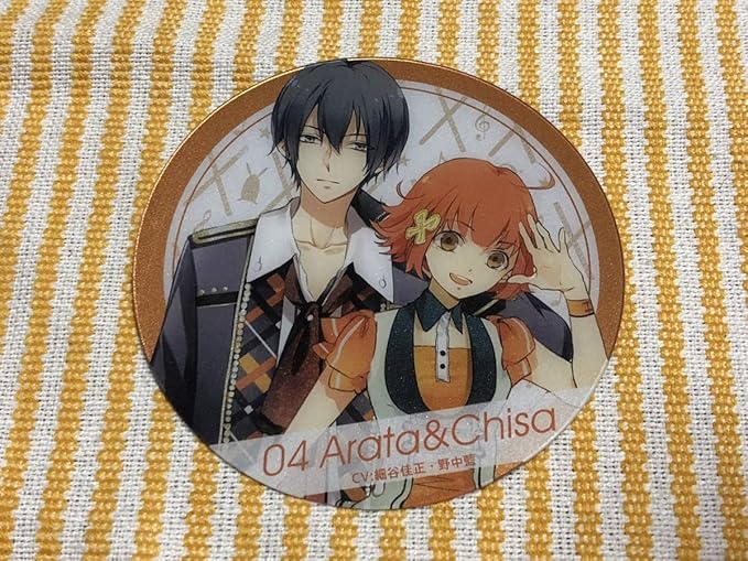 Amazon ツキウタ 4月コンビ 卯月新 兎川千桜 イオン グリコ コラボ コースター 卯月 新 兎川 千桜 5 アニメ 萌えグッズ 通販