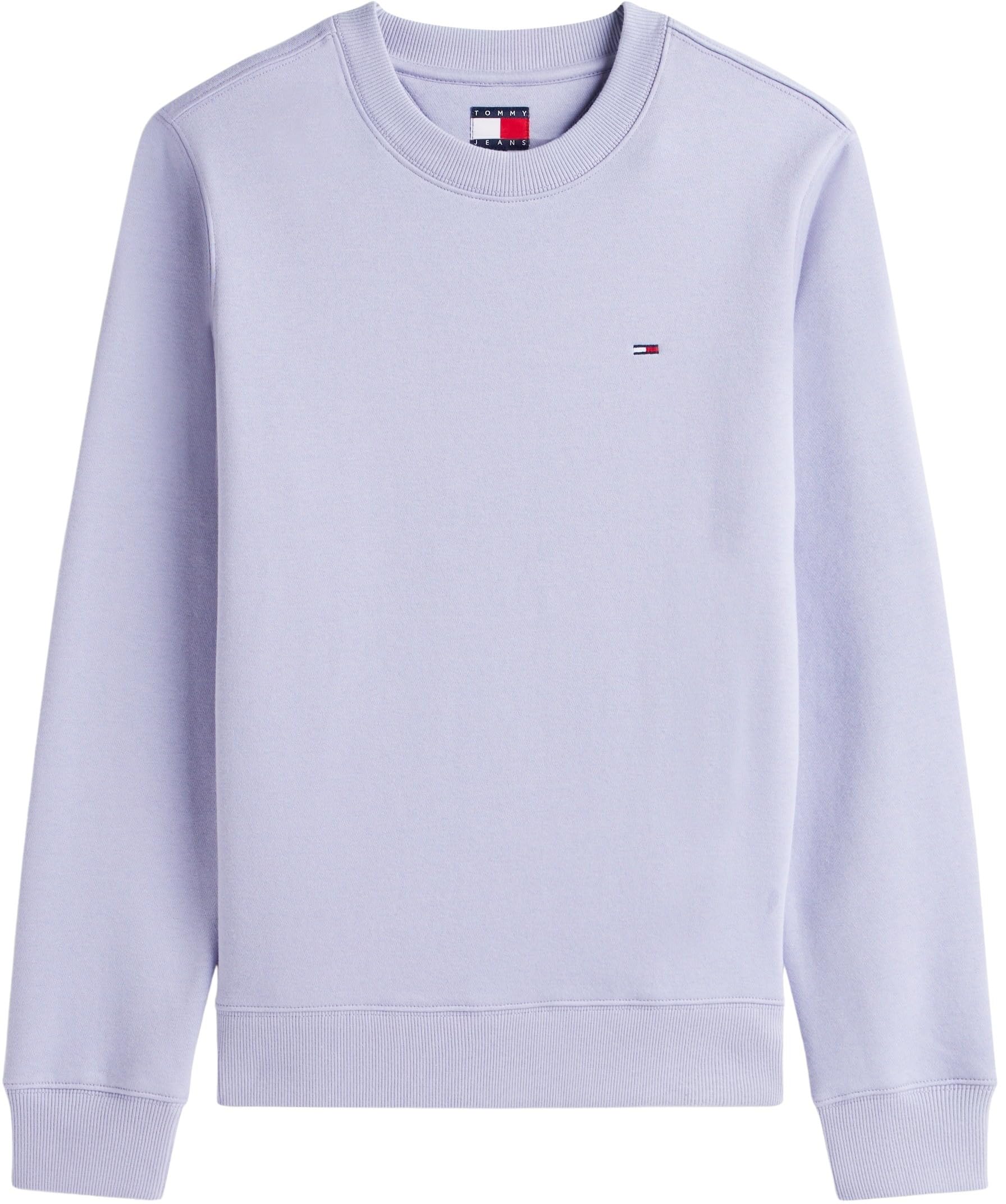 Tommy Jeans Damska bluza TJW REG S FLAG CREW DW0DW19959 Pulower, NIEBIESKA (Periwinkle Dusk), XL, Niebieski (Zmierzch Krwinka), XL