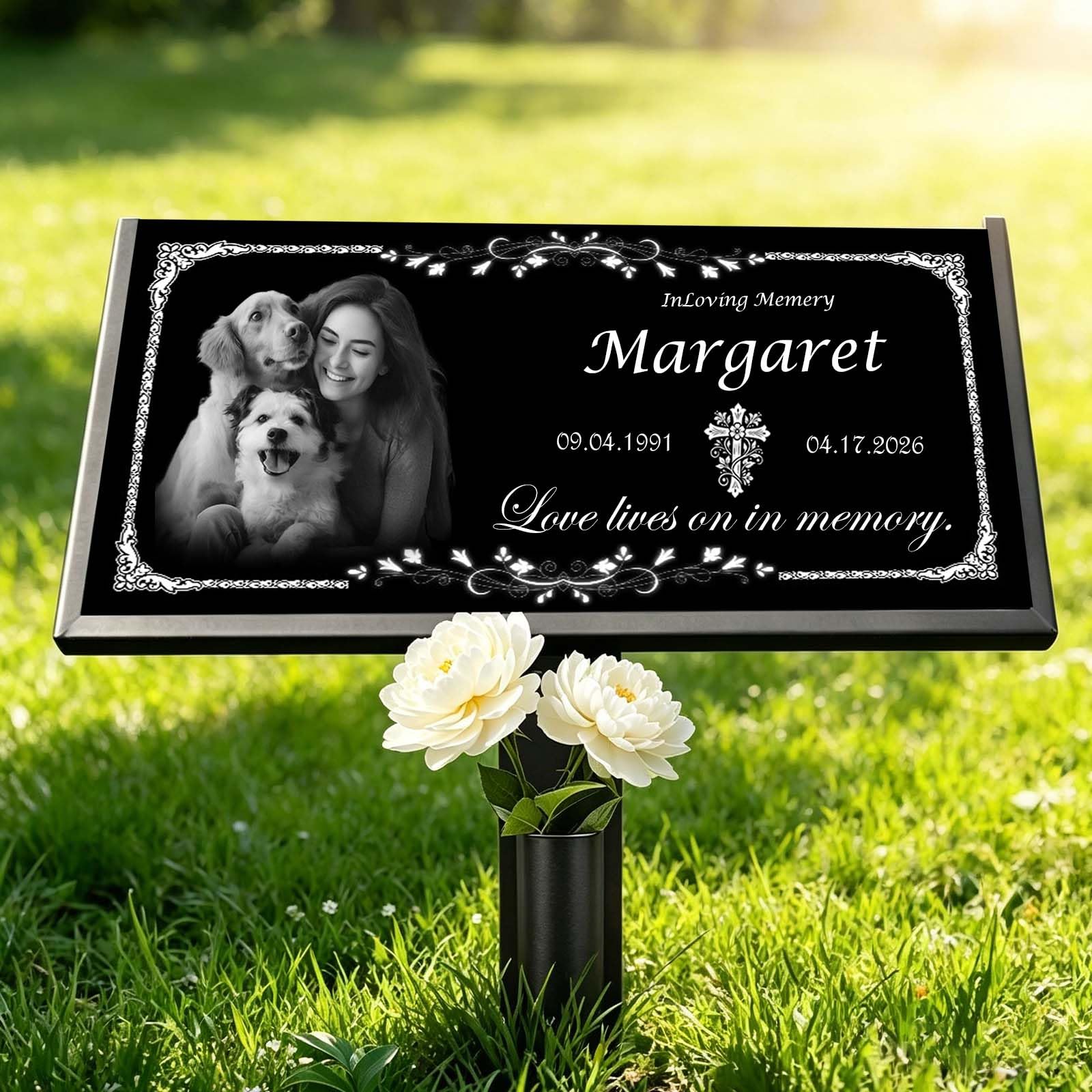 RSQGT Pet Memorial Plaque, Personalised Granite, Garden or Graveside