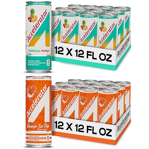 Accelerator Energy Drink, Tropical Punch & Orange Ice Pop, 12oz