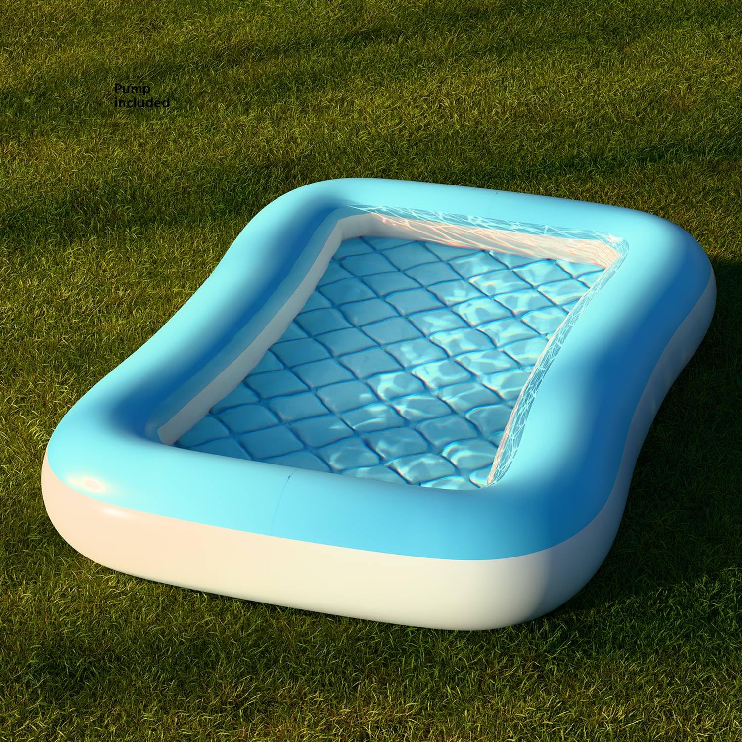 Lifelong Swimming Pool for Kids | Inflatable Sunset Glow Round Colourful Ring Baby Pool Portable Baby Bath tub | 0-5 Years | Indoor & Outdoor Swimming Pool for Kids (Blue)