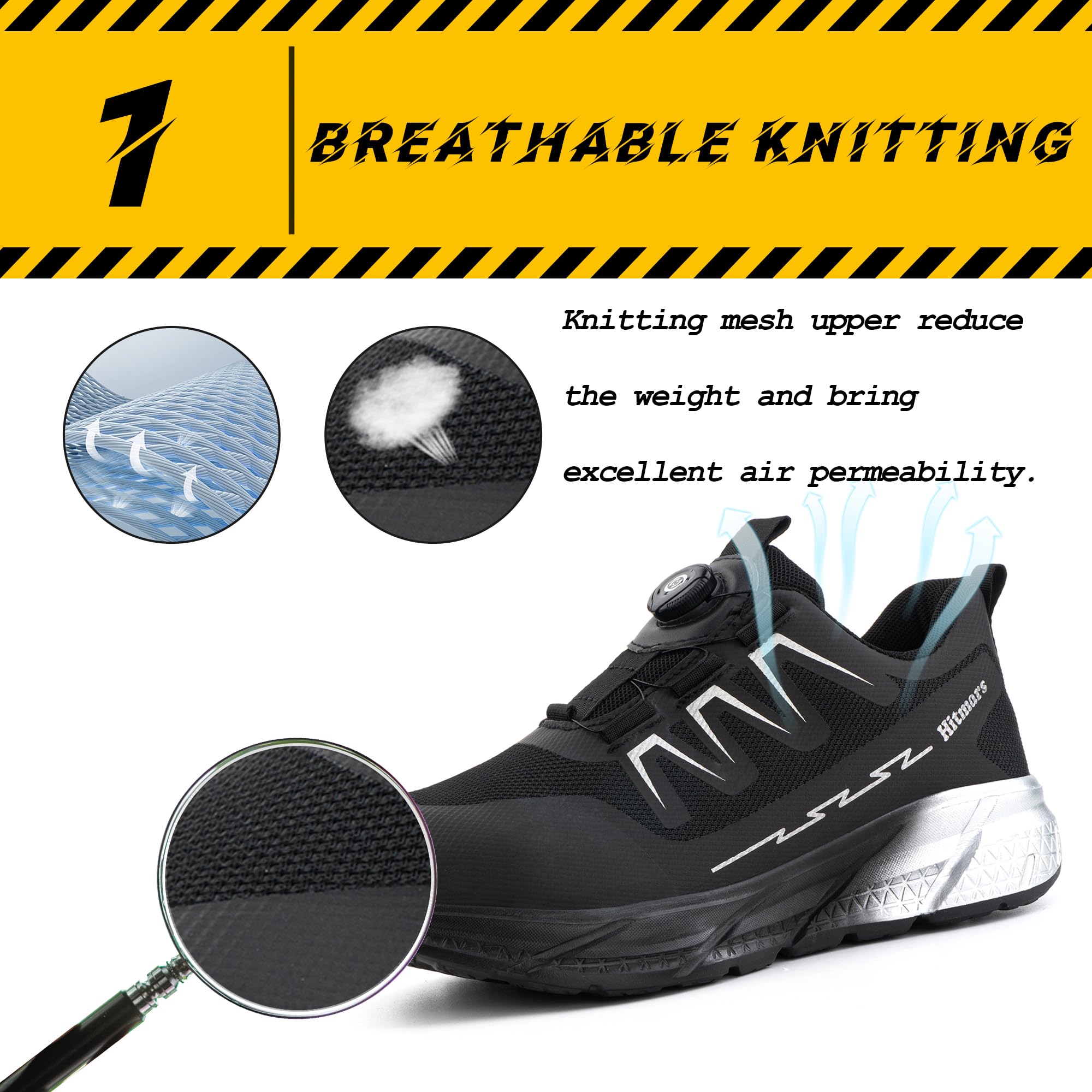 Arbeitsschuhe Herren Damen Sicherheitsschuhe Stahlkappe S3 Leicht S2 Arbeits Schuhe Stahlkappenschuhe Arbeits- & Berufsschuhe Schutzschuhe Grau 43