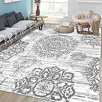 Vista 80 de HEBE - Alfombra de pasillo de 2 x 8 pies, lavable, vintage, envejecida, antideslizante, alfombra de lavandería, alfombra bohemia para pasillos