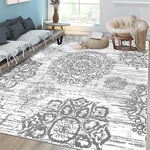 Miniatura 80 de HEBE - Alfombra de pasillo de 2 x 8 pies, lavable, vintage, envejecida, antideslizante, alfombra de lavandería, alfombra bohemia para pasillos