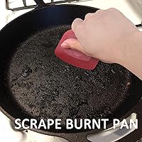 Vista 2 de Azureblue Raspador de sartenes Raspador de platos Raspador de alimentos Herramienta de raspado de plástico Raspador de ollas Raspador de cocina