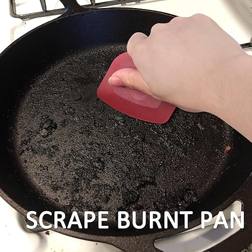 Miniatura 2 de Azureblue Raspador de sartenes Raspador de platos Raspador de alimentos Herramienta de raspado de plástico Raspador de ollas Raspador de cocina