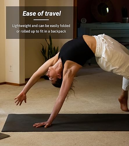 Miniatura 6 de Alfombrilla antideslizante para ejercicio y fitness, respetuosa con el medio ambiente, antidesgarros, de 0.18 a 0.18 pulgadas de grosor para yoga,