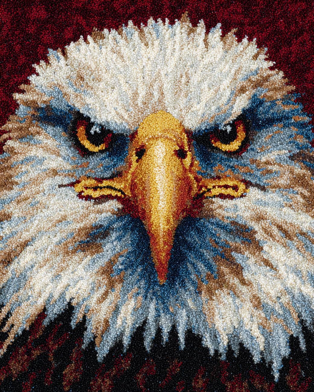 AMBATTERY Carpet Latch Hook Kit Eagle Portrait 85x115cm