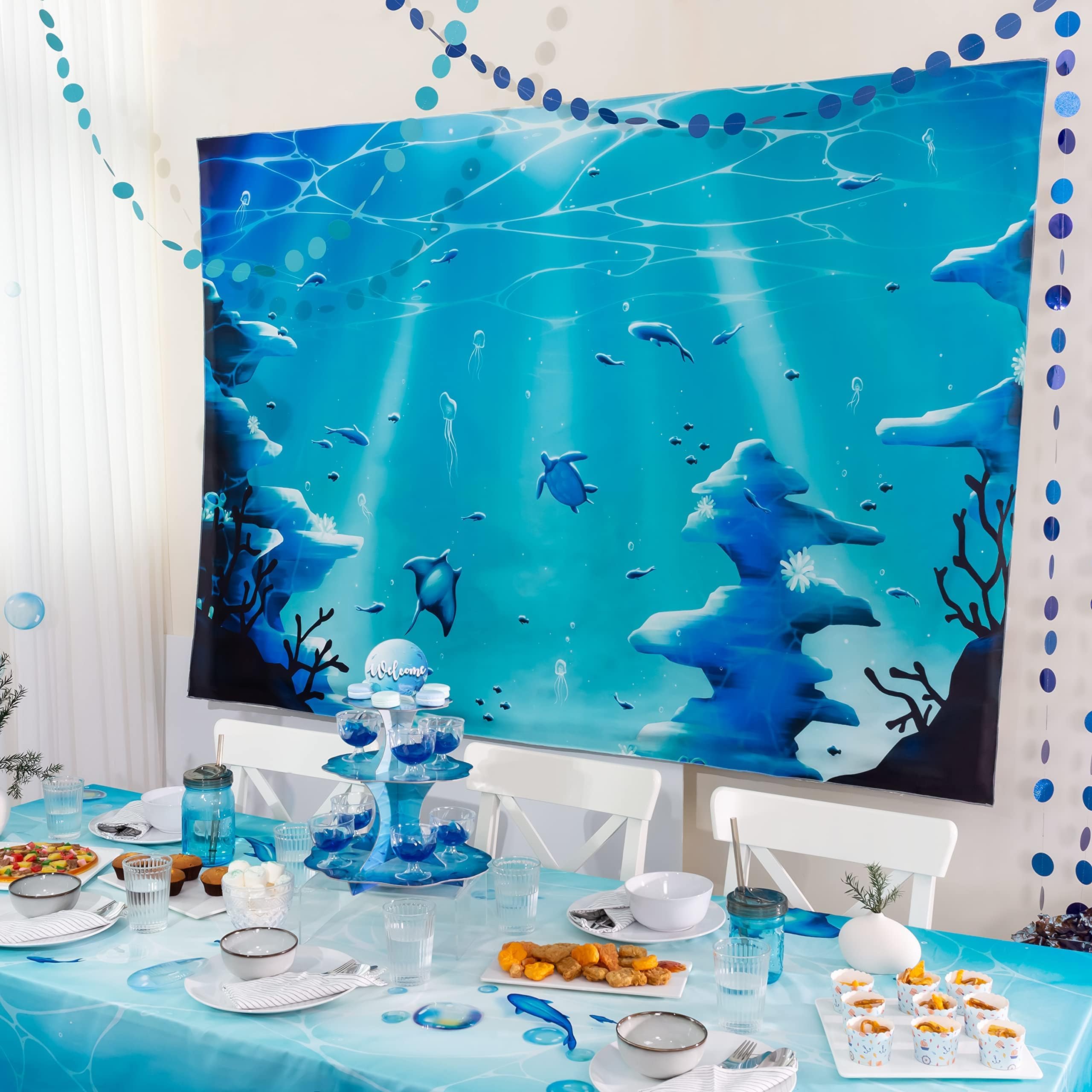 Unter Dem Meer Hintergrund 152x91 Cm – Stoffbahn Für Ozean-Party, Fotoaktion, Deko